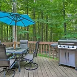 Pocono Log Cabin Fireplace, Fire Pits And Amenities