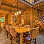 Pocono Log Cabin Fireplace, Fire Pits And Amenities